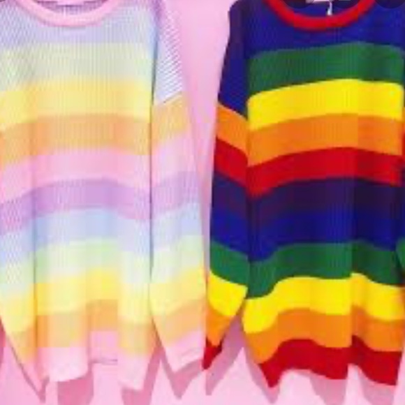 Wego Rainbow Sweater Sz Os 